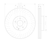 HELLA Vented Drilled Brake Rotor (MPN: 355123012)