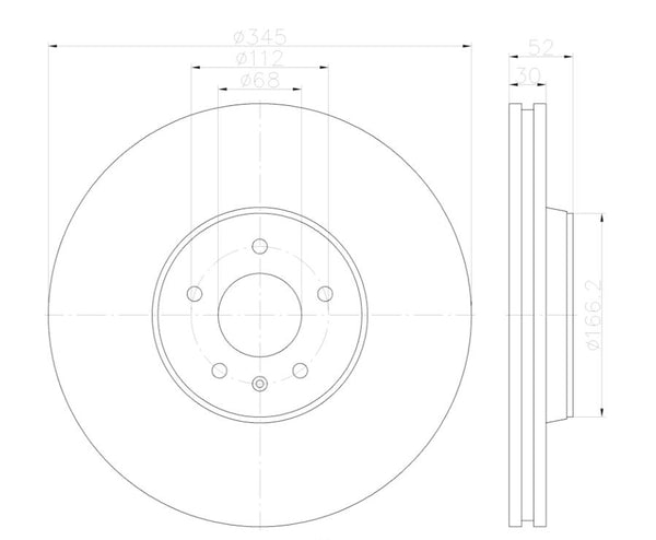 HELLA Brake Rotor (MPN: 355123112)