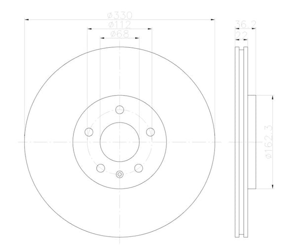 HELLA Brake Rotor (MPN: 355123142)