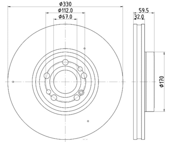 Hella Brake Rotor (MPN: 355132331)
