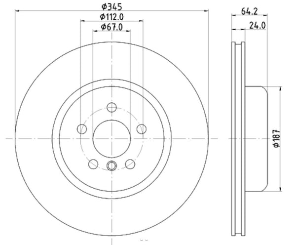 Hella Brake Rotor (MPN: 355133031)