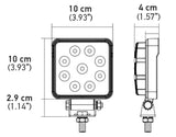 Hella Work Light Optilux 4 Inch Square (MPN: 357103002)