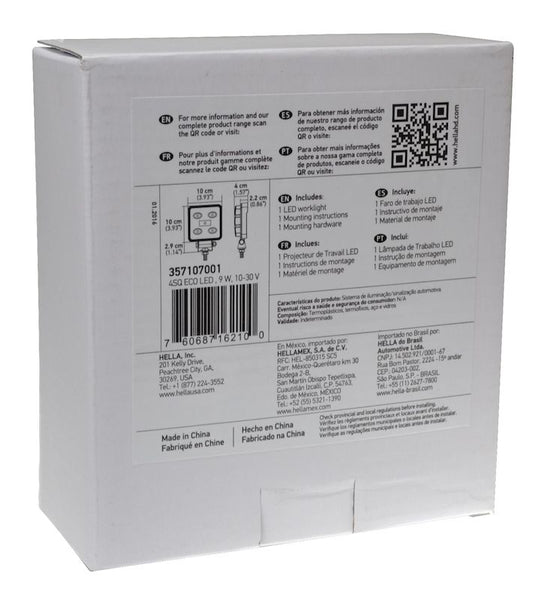 Hella Work Light Optilux 4 Inch Square (MPN: 357107001)