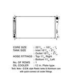 CSF Radiator With Transmission Cooler (MPN: 3582)