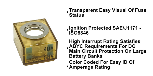 Egis Terminal Fuse MRBF 40 Amp (MPN: 3603-040)