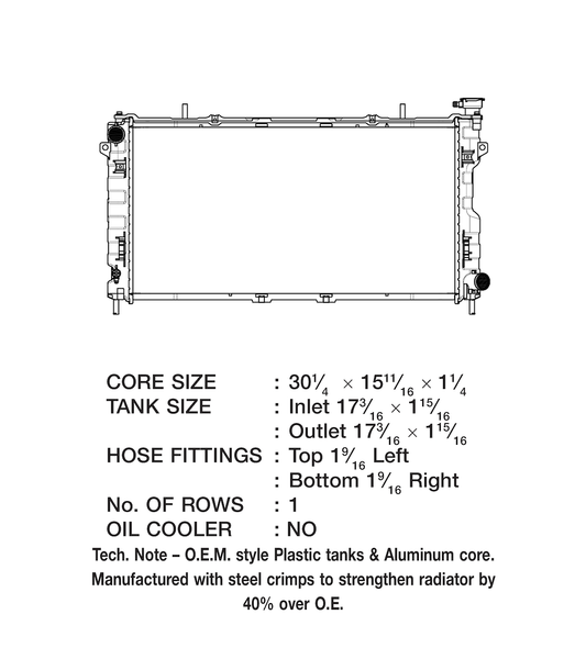 CSF Radiator With Transmission Cooler (MPN: 3631)