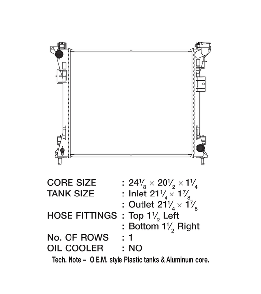CSF Radiator With Transmission Cooler (MPN: 3659)