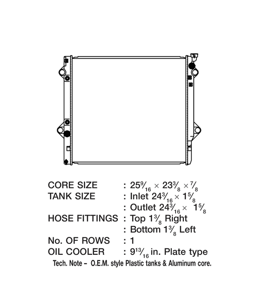 CSF Radiator With Transmission Cooler (MPN: 3697)