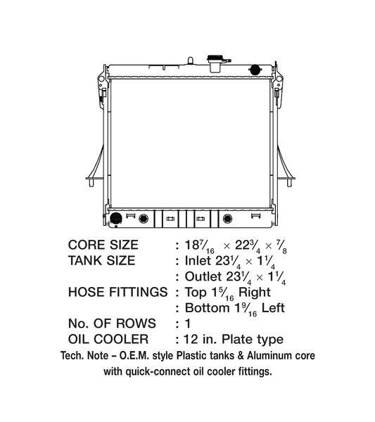 CSF Radiator With Transmission Cooler (MPN: 3720)