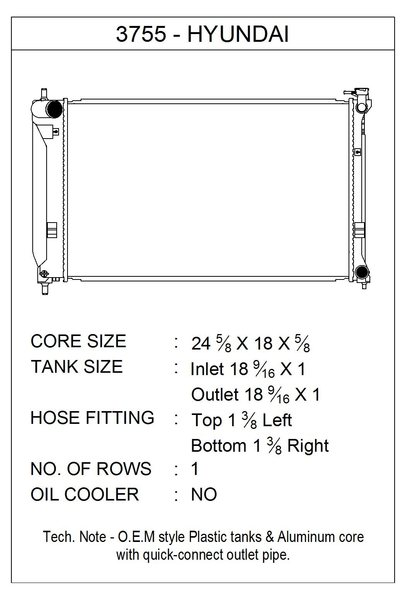 CSF Radiator With Transmission Cooler (MPN: 3755)