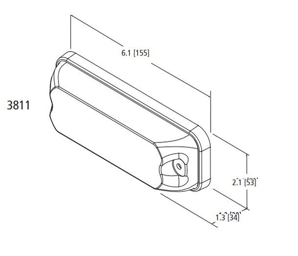 Ecco Electronic Directional LED Warning Light (MPN: 3811A)
