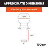 CURT 1-7/8 Inch Trailer Hitch Ball (MPN: 40002)