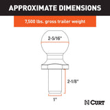 CURT Trailer Hitch Ball (MPN: 40005)