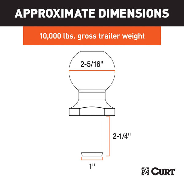 CURT Trailer Hitch Ball (MPN: 40007)