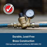 Camco RV Brass Water Pressure Regulator (MPN: 40058)