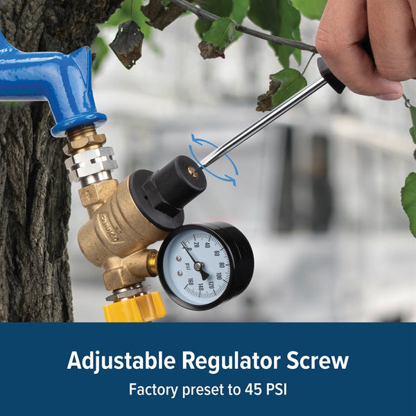 Camco RV Brass Water Pressure Regulator (MPN: 40058)