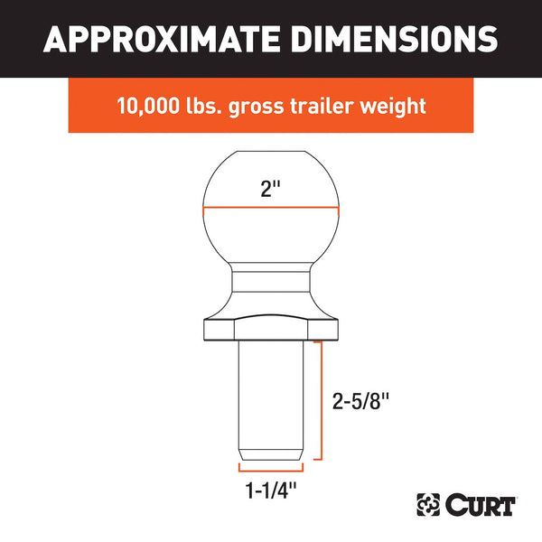 CURT Trailer Hitch Ball (MPN: 40069)