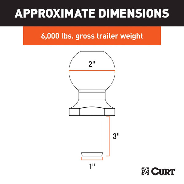 CURT Trailer Hitch Ball (MPN: 40074)
