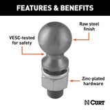 CURT Trailer Hitch Ball (MPN: 40086)