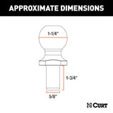 CURT Weight Distribution Hitch Sway Control Ball (MPN: 40093)