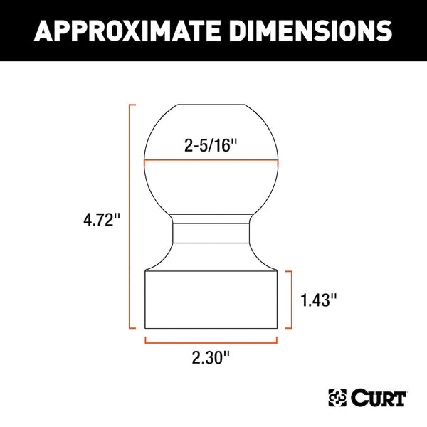 CURT Gooseneck Trailer Hitch Ball (MPN: 40094)