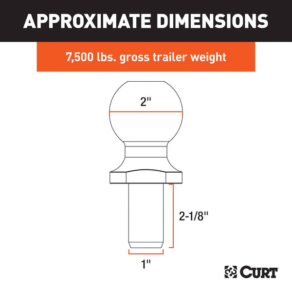 CURT Trailer Hitch Ball (MPN: 40170)