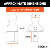 CURT RockerBall Trailer Hitch Ball (MPN: 40246)