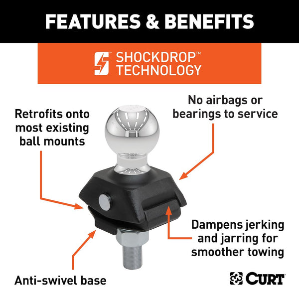 CURT RockerBall Trailer Hitch Ball (MPN: 40246)