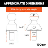 CURT RockerBall Trailer Hitch Ball (MPN: 40247)