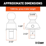 CURT RockerBall Trailer Hitch Ball (MPN: 40248)