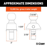 CURT RockerBall Trailer Hitch Ball (MPN: 40249)