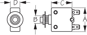 Sea Dog Thermal AC DC Circuit Breaker (MPN: 420820-1)