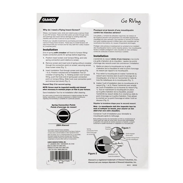 Camco Bug Screen For RV Furnace (MPN: 42144)