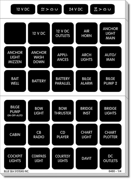 Blue Sea Multi Purpose Label Kit (MPN: 4217-BSS)