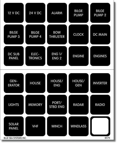 Blue Sea Multi Purpose Label Kit (MPN: 4218-BSS)