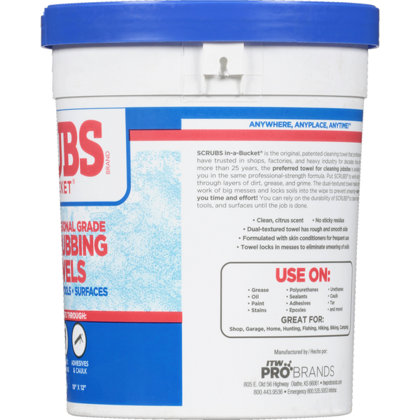Permatex Scrubs In-A-Bucket Cleaning Towels (MPN: 42274)