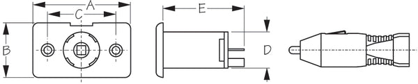 Sea Dog Power Port Socket (MPN: 426112-1)