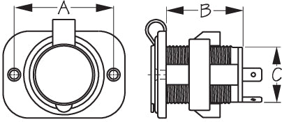 Sea Dog Power Port Socket (MPN: 426120-1)