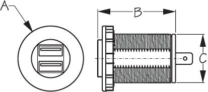 Sea Dog USB Outlet (MPN: 426515-1)