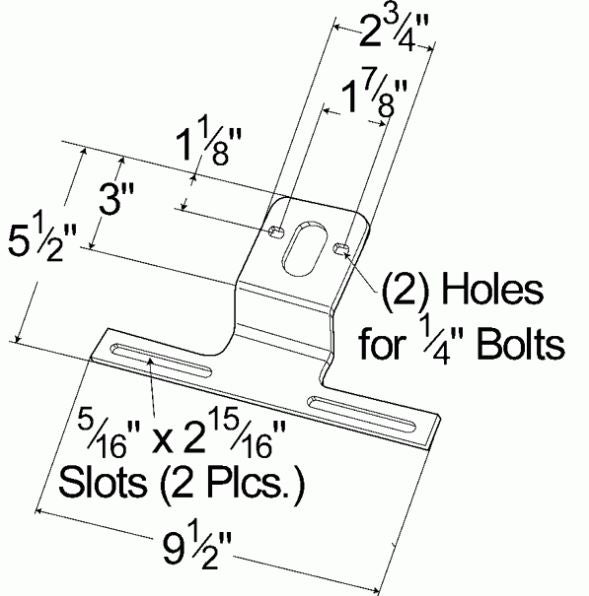 Grote License Plate Bracket (MPN: 43262-5)