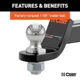 CURT Trailer Hitch Ball Mount (MPN: 45034)
