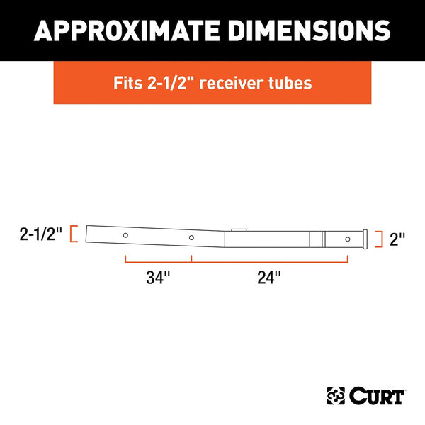 CURT Trailer Hitch Receiver Tube Adapter (MPN: 45048)