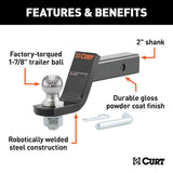 CURT Trailer Hitch Ball Mount (MPN: 45055)