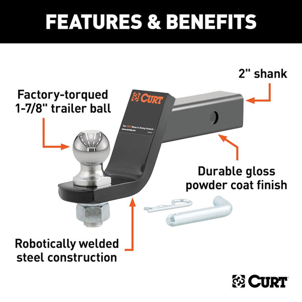 CURT Trailer Hitch Ball Mount (MPN: 45055)