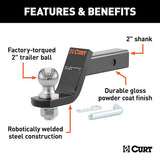 CURT Trailer Hitch Ball Mount (MPN: 45056)