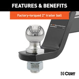 CURT Trailer Hitch Ball Mount (MPN: 45056)