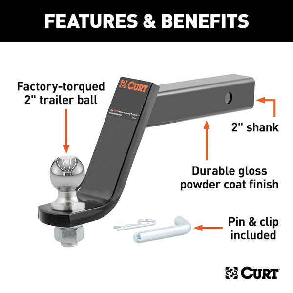 CURT Trailer Hitch Ball Mount (MPN: 45064)