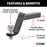 CURT Trailer Hitch Ball Mount (MPN: 45065)