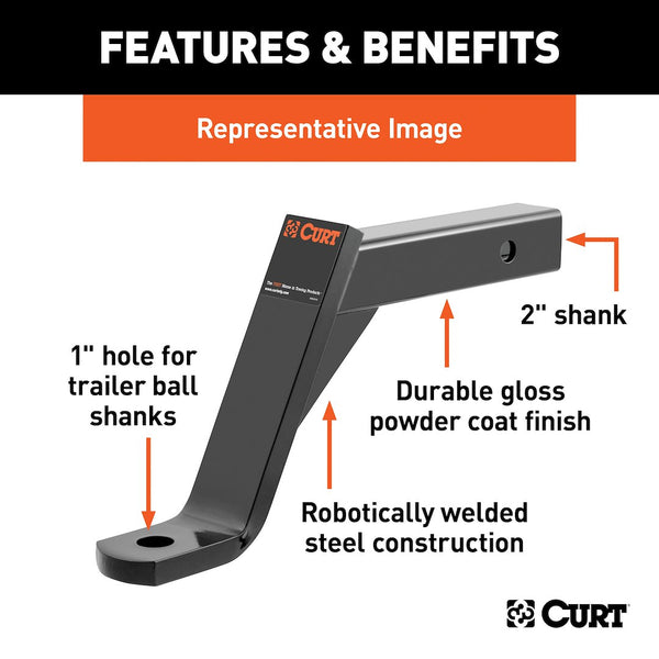 CURT Class 3 Trailer Hitch Ball Mount (MPN: 45090)
