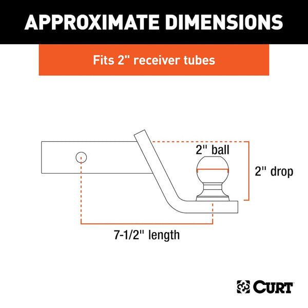 CURT Trailer Hitch Ball Mount (MPN: 45141)